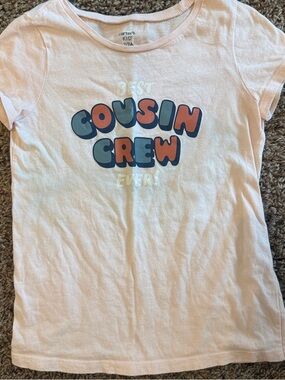 Carter's Light Pink Short-Sleeve Tee with Blue and Coral Graphic